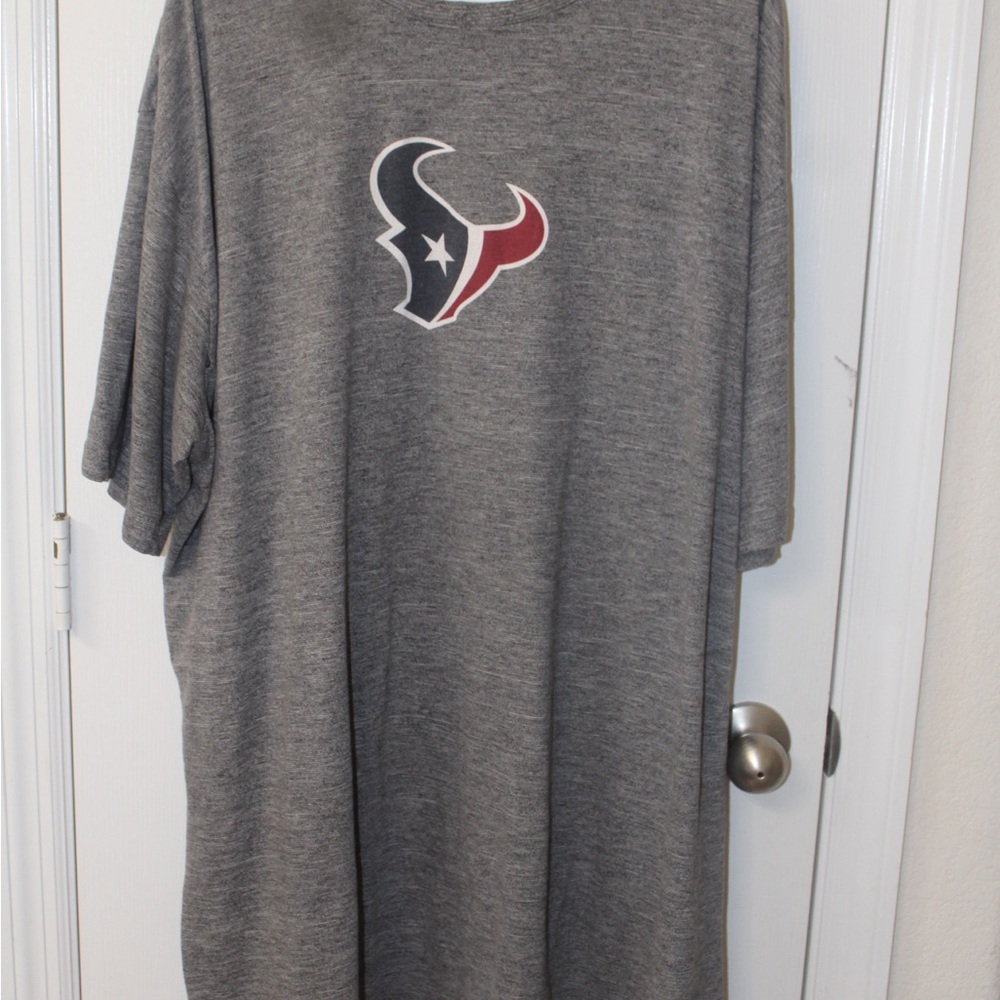 NFL Houston Texans 4XLT Gray Short Sleeve T-shirt